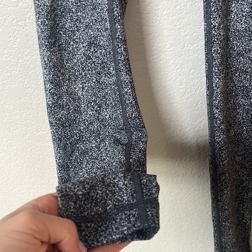 Lululemon Legging Pant High Rise Speckled Black  White size 4 - Picture 13 of 16